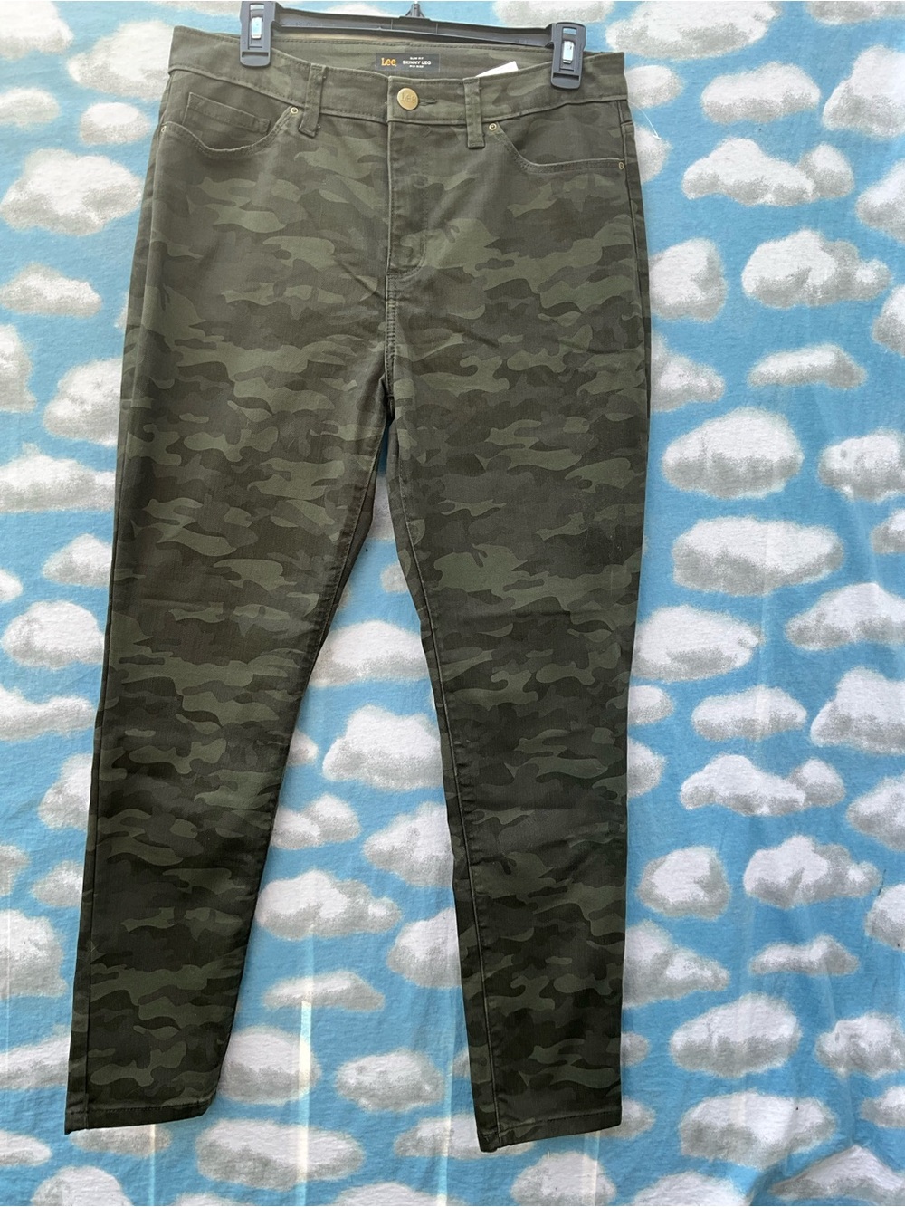 Lee Olive Green Camo Skinny Jeans